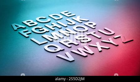 Alphabet made with solid letters. Education background symbol. Alphabet ...