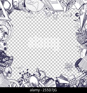 Back To School. Transparency Grid Background Design. Vector Illustration. Stock Vector