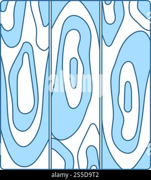 Icon Of Parquet Plank Pattern. Thin Line With Blue Fill Design. Vector Illustration. Stock Vector