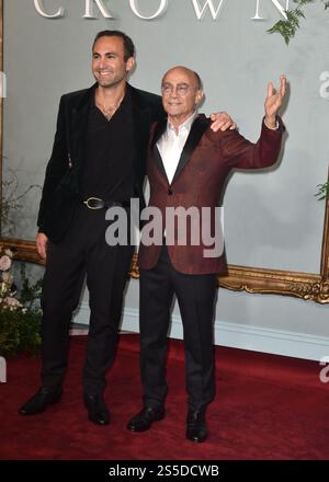 Khalid Abdalla and Salim Daw attends 'The Crown' Season 5 World Premiere at the Theatre Royal Drury Lane in London, England.  Tuesday 8th November 2022 Stock Photo