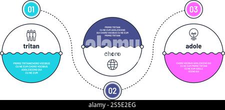 Process chart. 3 step infographic elements. Workflow layout. Business three options progress with numbers. Finance vector infochart. Illustration of process infographic workflow with number. Process chart. 3 step infographic elements. Workflow layout. Business three options progress with numbers. Finance vector infochart Stock Vector