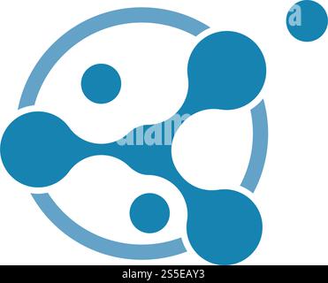 molecule ilustration  vector icon template Stock Vector