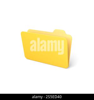 Empty file folder icon isolated on white background. 3d illustration. Stock Photo