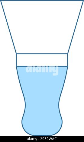 Putty Knife Icon. Thin Line With Blue Fill Design. Vector Illustration. Stock Vector