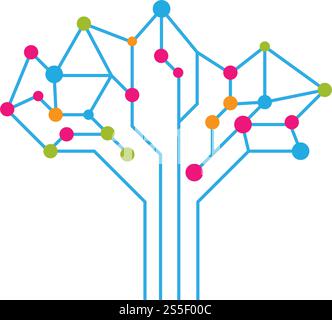 circuit technology ilustration vector template Stock Vector