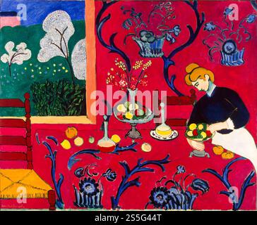 Henri Matisse, Red Room (Harmony in Red), painting in oil on canvas, 1908 Stock Photo