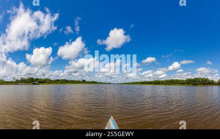 Beautiful jungle landscape with the amazon river in Iquitos, Peru. Stock Photo
