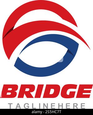 Bridge ilustration logo vector template Stock Vector