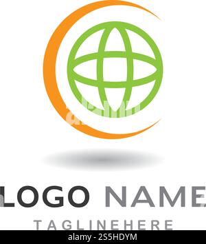 globe ilustration logo vector template Stock Vector