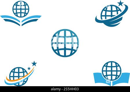globe ilustration logo vector template Stock Vector