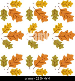 Autumn leaf seamless background wallpeper vector illustration Stock Vector