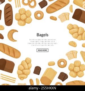 Vector cartoon bakery web banner templates illustration, Set of poster. Vector cartoon bakery web banner templates illustration Stock Vector