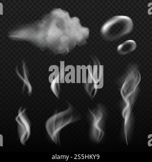 elf bar vape uk Steam and smoke. Vape shapes hot kitchen smell vector realistic pictures  Stock Vector Image & Art