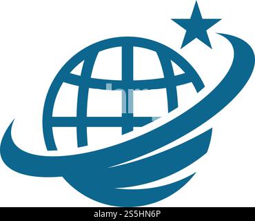 globe ilustration logo vector template Stock Vector