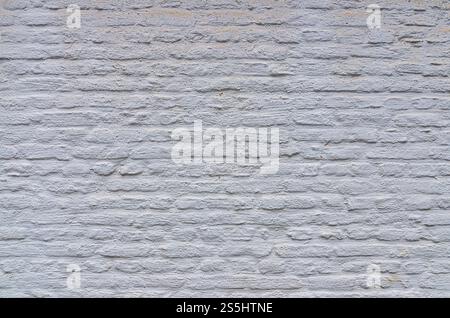 White brick wall with cement, abstract architecture texture Stock Photo