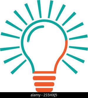 bulb logo vector ilustration template Stock Vector