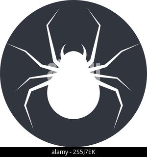 spider ilustration logo vector template Stock Vector