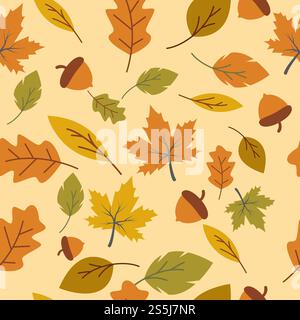 Autumn seamless background wallpeper vector illustration Stock Vector