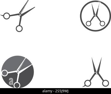 Scissor icon ilustration vector template Stock Vector