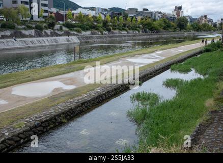 Kamo River in Central Kyoto Japan Stock Photo