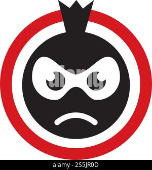 Ninja Face logo vector template Stock Vector