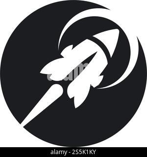 Rocket ilustration logo vector icon template Stock Vector