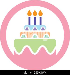 Cake logo vector ilustration template Stock Vector