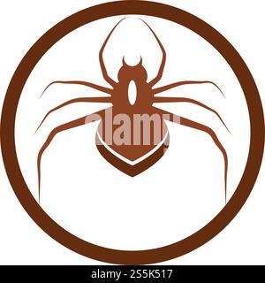 spider ilustration logo vector template Stock Vector