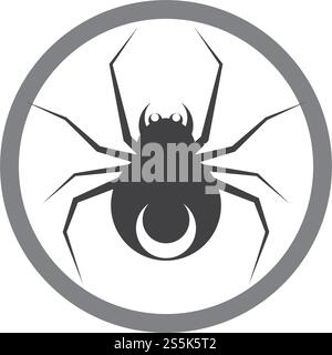 spider ilustration logo vector template Stock Vector