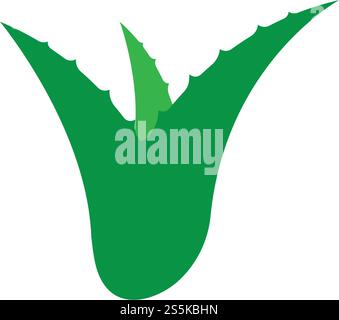 Aloe vera logo vector ilustration template Stock Vector