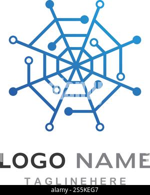 Spider Technology logo vector Stock Vector
