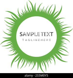 Grass ilustration vector template Stock Vector