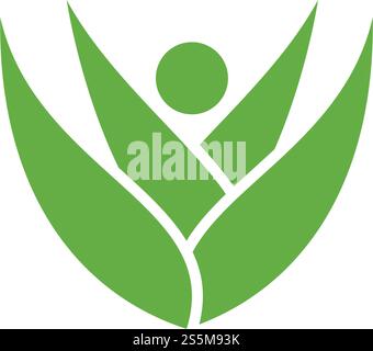 Aloe vera logo vector ilustration template Stock Vector