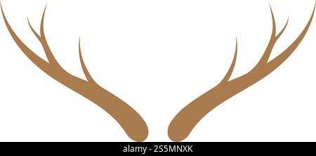 Antler Deer ilustration logo vector template Stock Vector