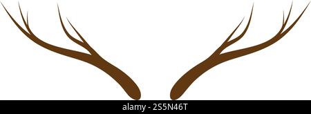 Antler Deer ilustration logo vector template Stock Vector