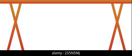 Wood long table icon. Cartoon of wood long table vector icon for web design isolated on white background. Wood long table icon, cartoon style Stock Vector