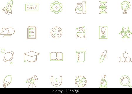 Science colored icon. Chemical experiment scientific lab biological innovation and practice laboratory equipment vector symbols. Illustration of laboratory experiment, equipment chemistry, test dna. Science colored icon. Chemical experiment scientific lab biological innovation and practice laboratory equipment vector symbols Stock Vector