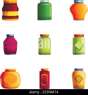Cute Grape Jelly Jam Bottle Jar Vector Illustration Cartoon Smile Stock ...