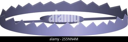 Metal trap icon. Cartoon of metal trap vector icon for web design isolated on white background. Metal trap icon, cartoon style Stock Vector
