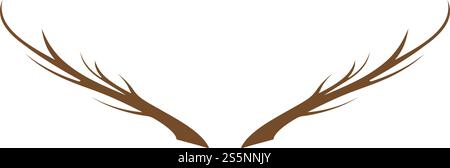 Antler Deer ilustration logo vector template Stock Vector