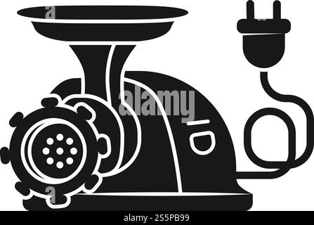 Electric meat grinder icon. Simple illustration of electric meat grinder vector icon for web design isolated on white background. Electric meat grinder icon, simple style Stock Vector