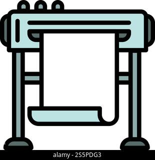 Company plotter icon. Outline company plotter vector icon for web design isolated on white background. Company plotter icon, outline style Stock Vector