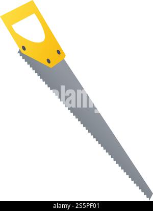 Hand saw icon. Isometric of hand saw vector icon for web design isolated on white background. Hand saw icon, isometric style Stock Vector