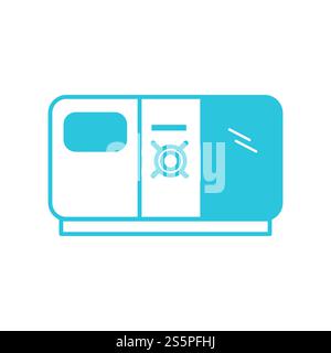 Living in Tomorrow’s Smart Home. Capsule icon. Isolated on white background. Blue icon set. Stock Vector