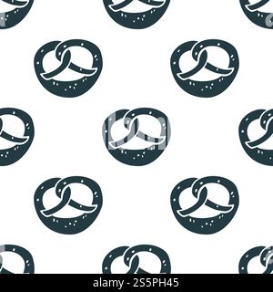 Traditional pretzel pattern. Simple illustration of traditional pretzel vector pattern for web design. Traditional pretzel pattern, simple style Stock Vector