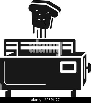 Automatic toaster icon. Simple illustration of automatic toaster vector icon for web design isolated on white background. Automatic toaster icon, simple style Stock Vector