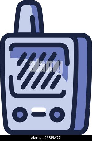Walkie talkie icon. Outline walkie talkie vector icon for web design isolated on white background. Walkie talkie icon, outline style Stock Vector
