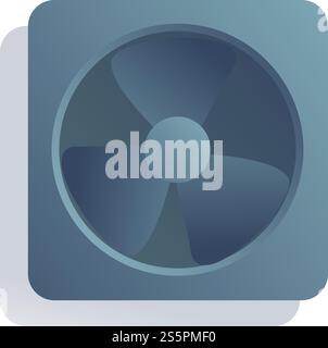 Outdoor fan icon. Cartoon of outdoor fan vector icon for web design isolated on white background. Outdoor fan icon, cartoon style Stock Vector