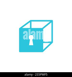 Escape Room icon. Isolated on white background. Blue icon set. Stock Vector