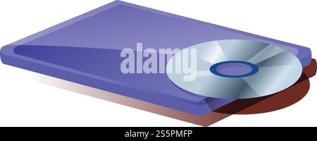 Cd game console icon. Cartoon of cd game console vector icon for web design isolated on white background. Cd game console icon, cartoon style Stock Vector